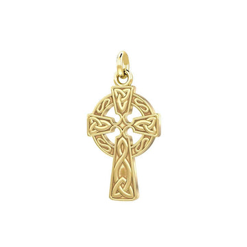 Celtic Knotwork Cross Solid Gold GTC558 - Jewelry